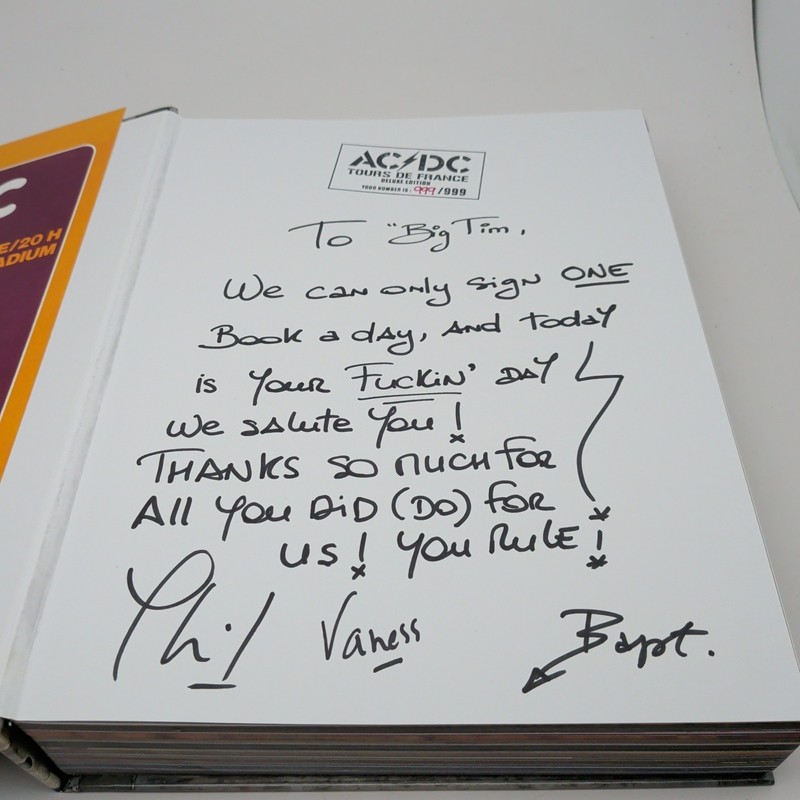 RARE AC/DC Tours de France 1976-2014 Book Lageat & Brelet DELUXE SIGNED NUMBERED gallery