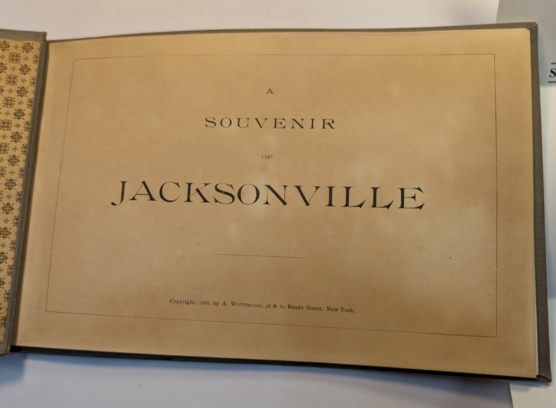 Antique Souvenir book of Jacksonville - 1888 by A. Wittemann, String tied 25 pgs gallery