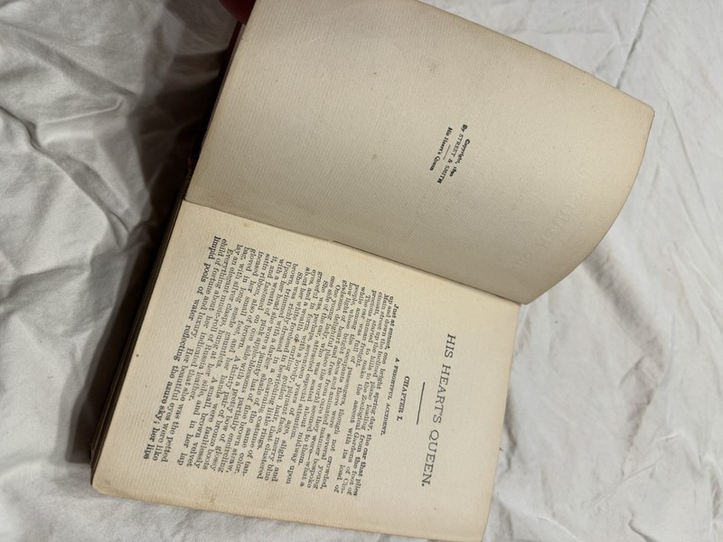 G.W. Dillingham Co. Georgie Sheldon His Heart's Queen Cloth Red Illustrated Book gallery