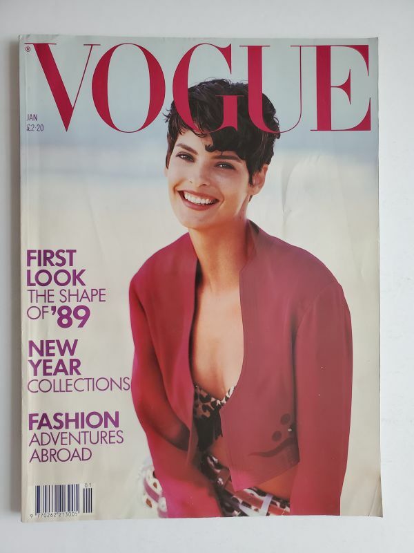 1/1989 UK VOGUE Linda Evangelista CINDY CRAWFORD Yasmin Le Bon Famke Janssen