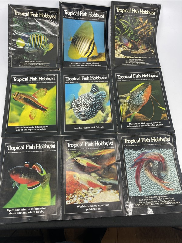 LOT OF 9 Assorted Tropical Fish Hobbyist Magazine Multiple Months & Years 83-86