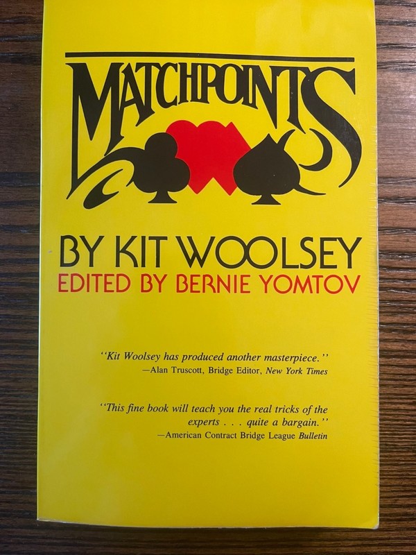 Matchpoints Kit Woolsey 1981 Bridge Strategy Card Games Devyn Press : VG