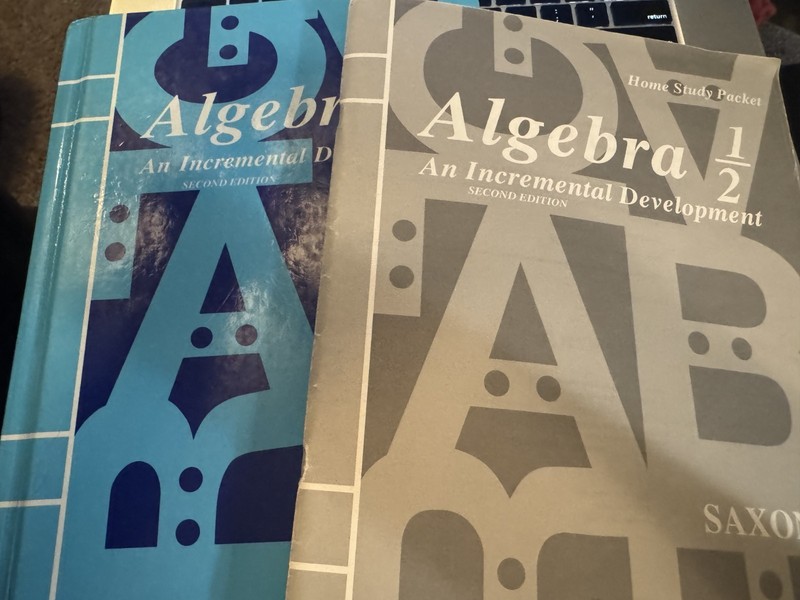 Saxon Algebra 1/2 – Home Study Packet by John H. Saxon 2nd Edition
