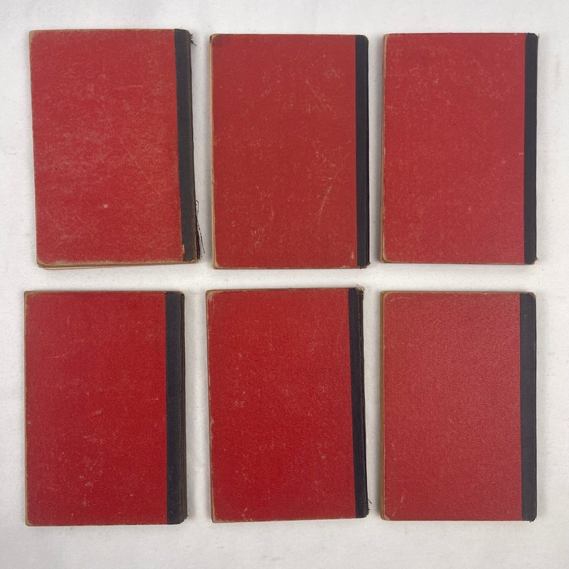 Gold Medal Library Miniature Books Set 6 Red Vintage 1922 Classics Pocket 5" gallery
