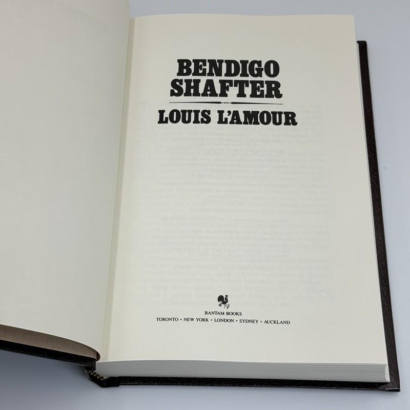 Bendigo Shafter Louis LAmour Leatherette Hardcover 1985 Bantam gallery