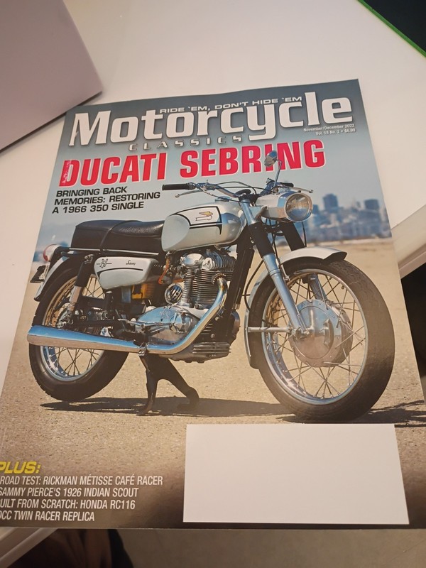 Motorcycle Classics Nov/Dec 2022 Ducati Sebring
