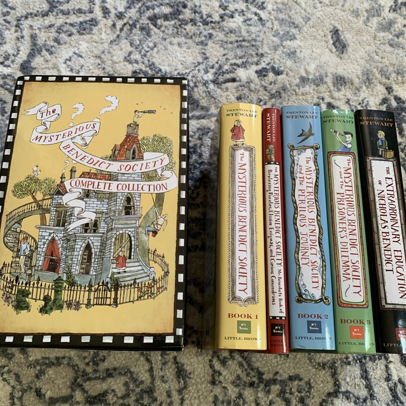 The Mysterious Benedict Society HARDCOVER Complete Collection Box Set First Ed.