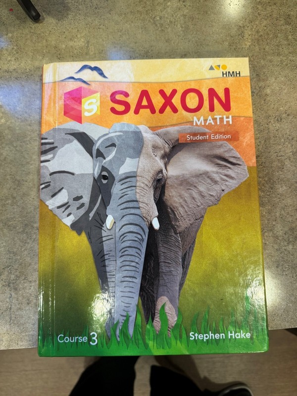 Saxon Math Course 3 Student Text (2018 Edition) Hardback HMH Middle School