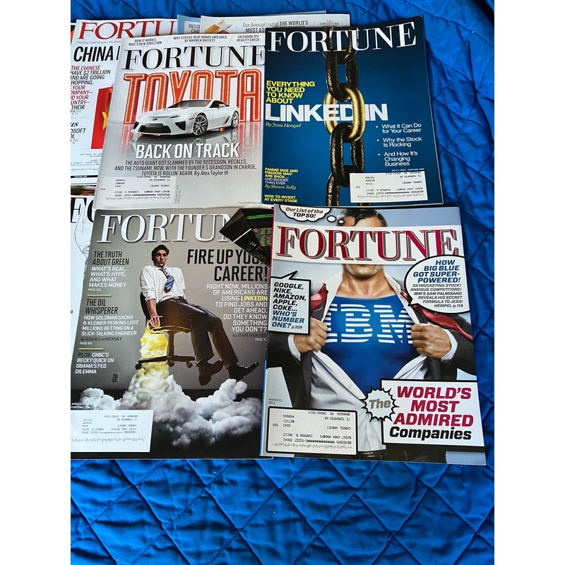Lot of 24 Fortune Magazines 2010s Business Finance Tech IBM LinkedIn China gallery