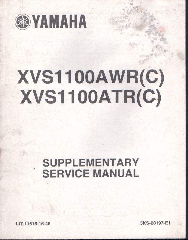 2003 Yamaha XVS1100AWR(C) XVS1100ATR(C) Supplementary LIT-11616-16-46 MN2304