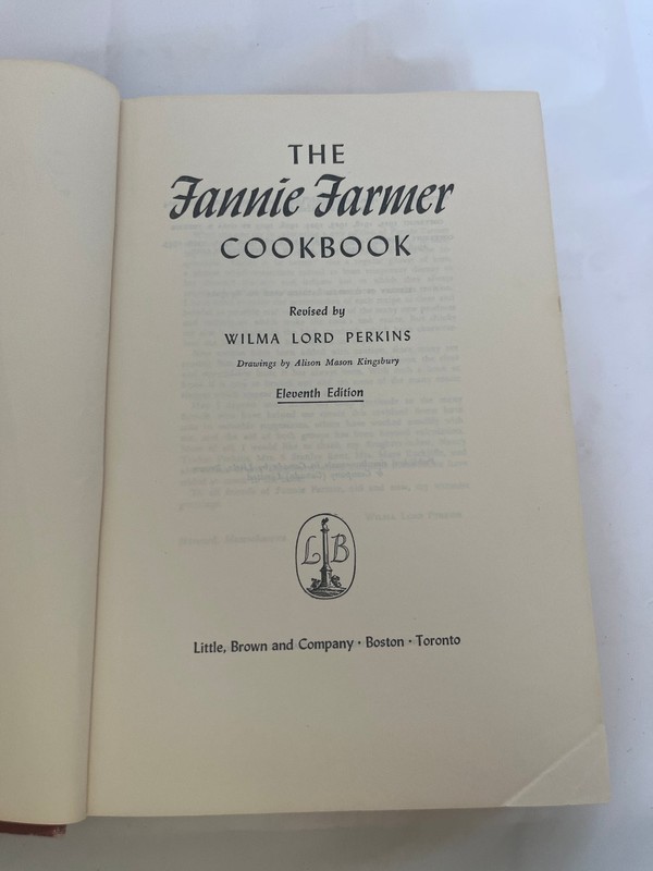 The Fannie Farmer Cookbook Wilma Lord Perkins 1965 Eleventh Edition Classic gallery