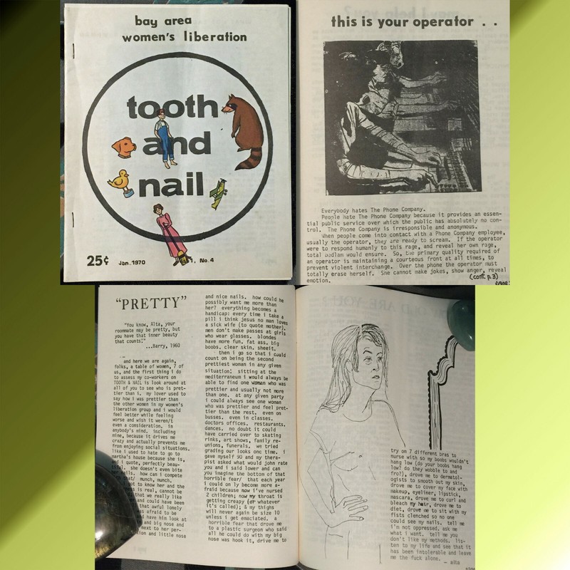WOMEN’S MOVEMENT Tooth and Nail V1#4 1970 FEMINISM ALTAMONT Festival Bay Area !!