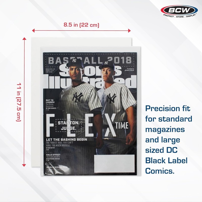 200 BCW Resealable Magazine Protection Bags & Boards Long Term Storage Sleeves gallery
