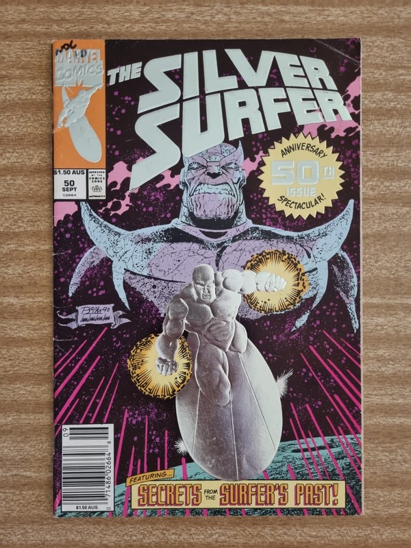 Silver Surfer 50 fancy foil AUSTRALIAN PRICE VARIANT – MARVEL