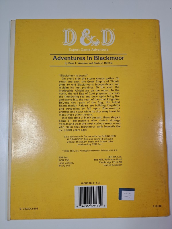 Dungeons and Dragons Adventures in Blackmoor Module gallery