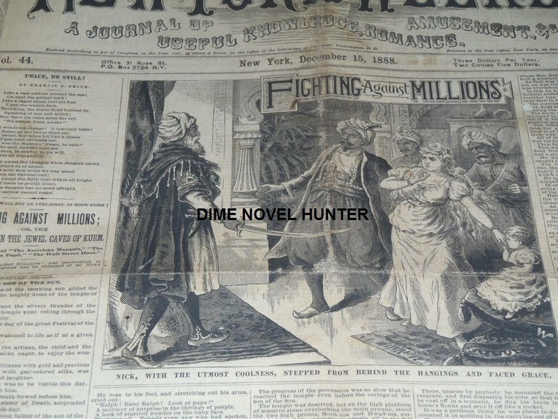 3 NICK CARTER LITHO COVERS 1888 NEW YORK WEEKLY 51 ISSUES STORY PAPER DIME NOVEL gallery