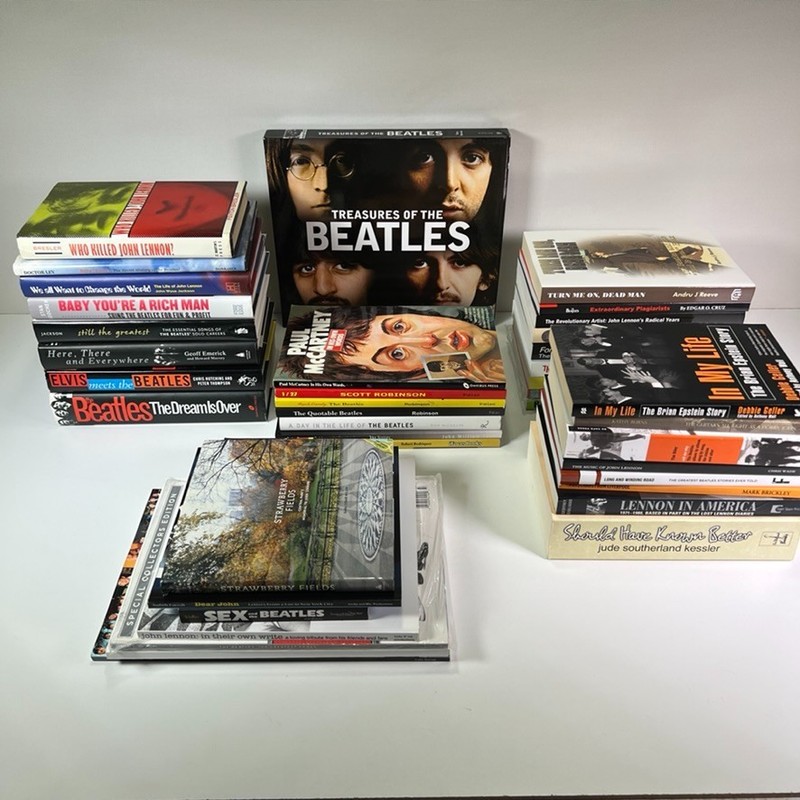 The Beatles John Lennon, Paul McCartney Rock Music Hardcover Bulk Book Lot (40x)