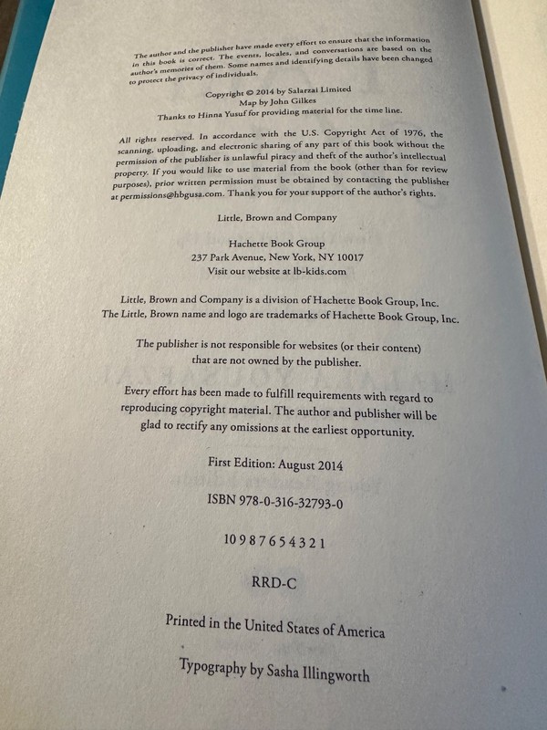 I Am Malala - Malala Yousafzai - 1st Printing - HCDJ - 2013 (Young Adult Ed.) gallery