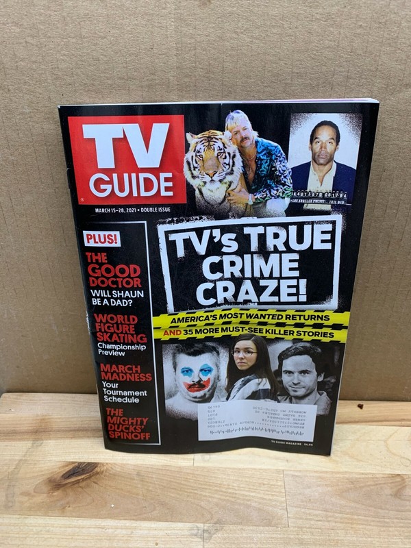 TV Guide Magazine March 15 2021 True Crime Craze Tiger King