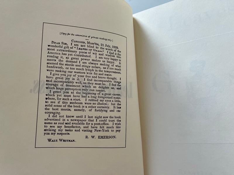 Leaves of Grass by Walt Whitman~1966 Facsimile of Brooklyn 1855 First Edition gallery