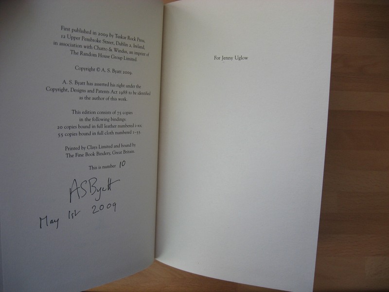 A.S. Byatt The Children's Book Signed Dated Numbered /55 slipcased Booker Prize gallery