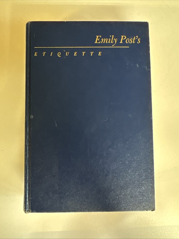 1969 Emily Post’s ETIQUETTE 12th ed. hardback book -732 pages -Weddings, parties