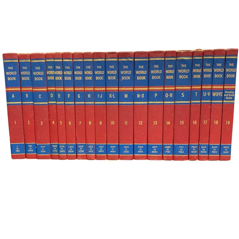 1958 The World Book Encyclopedia Set Complete