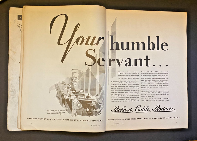 MOTOR MAGAZINE ANNUAL - Jan 1932 - Antique Auto Ads, Chrysler, Pierce-Arrow gallery
