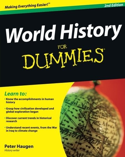 WORLD HISTORY FOR DUMMIES By Peter Haugen *Excellent Condition*