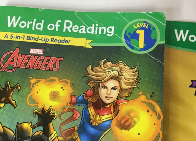Lot of 9 in 5 Marvel Super Hero WORLD OF READING Books / Level 1 / Early Readers gallery