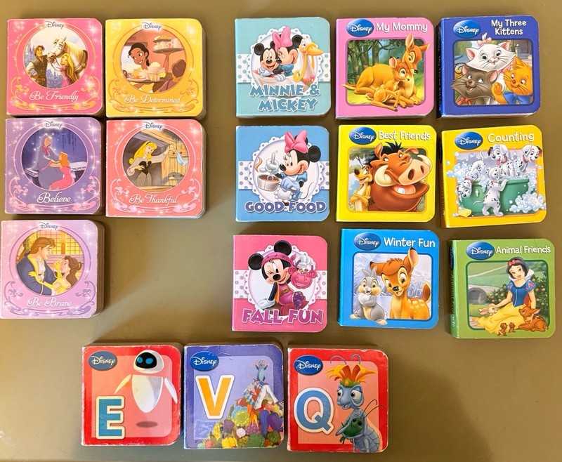 Disney Mini Board Books Lot Of 17 Good Condition