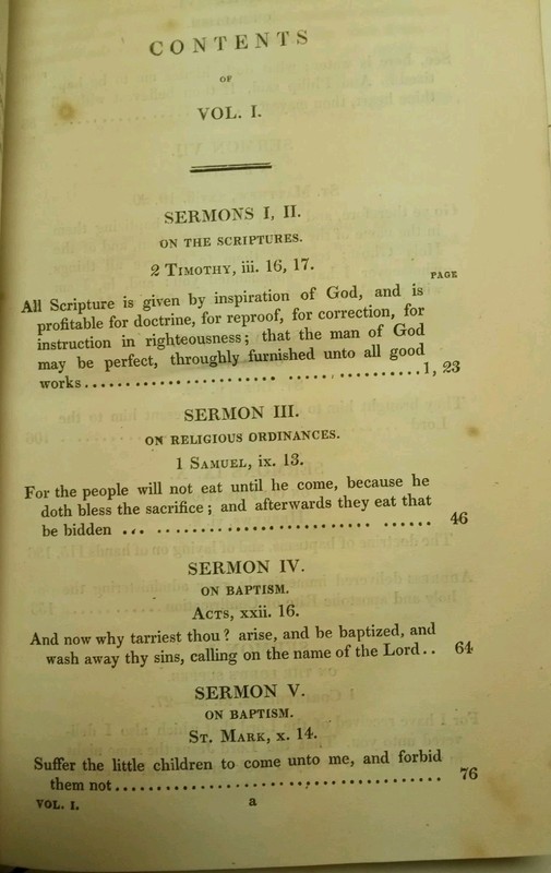 "Sermons on The Public Means of Grace...". by Rev. Theodore Dehon. 2 Vols. 1825 gallery