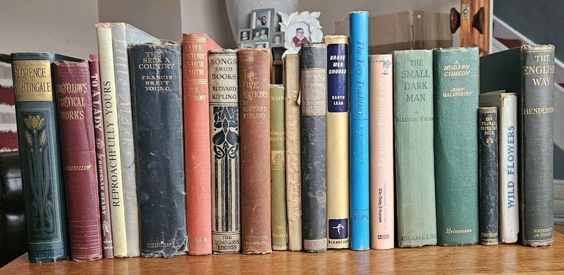 Collection of Old ANTIQUE VINTAGE Books for Decoration 50cm shelf space WB22LOT2