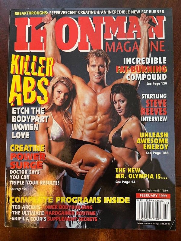 IronMan Magazine February 1999 Mike O’Hearn Cover Steve Reeves Interview