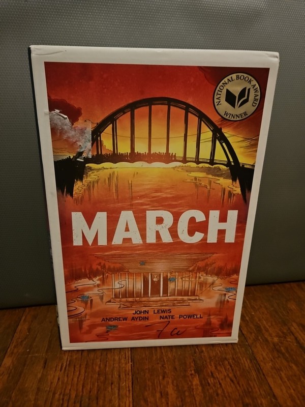 March (Trilogy Slipcase Set) – Paperback, by Lewis John; Aydin – Very Good