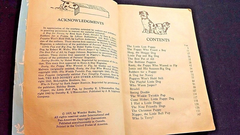 READ-ALOUD PUPPY STORIES 1957 WONDER BOOKS, INC SOFT COVERED gallery