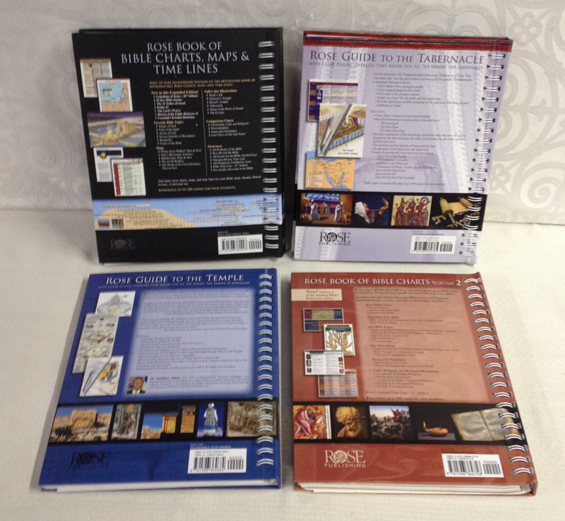 Rose Book of Bible Charts Vol 2, Tabernacle, Maps, Temple & MORE - Lot of 4 HC gallery