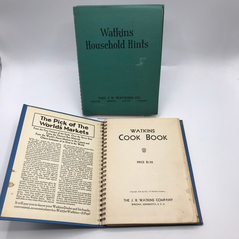 Watkins Cookbook and Household Hints Elaine Allen Recipes and Tips Set of 2 gallery