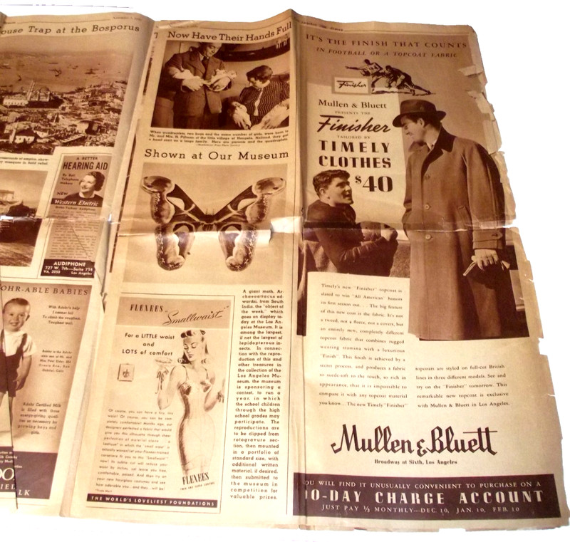 Bad RARE 11/5/1939 L.A. Times Rotogravure Insert 21st Anno '18 Armistice WWII C gallery