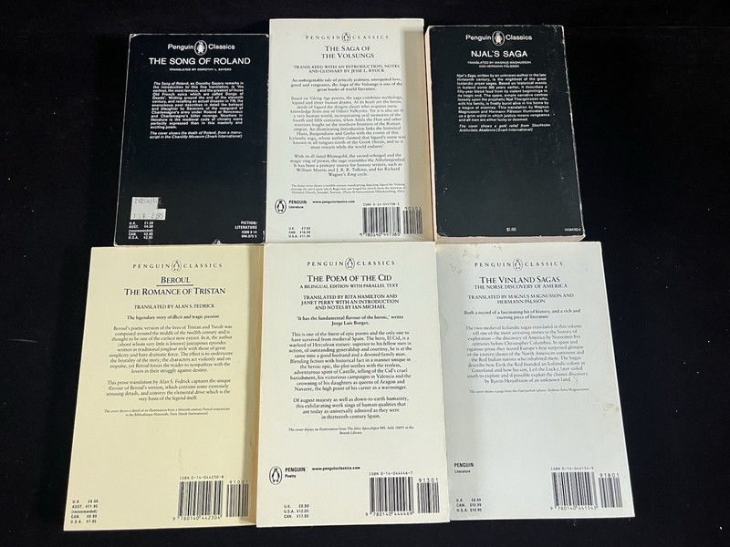 Ancient Epic Literature Lot: Song Roland Romance Tristan Saga Volsungs Poem Cid gallery