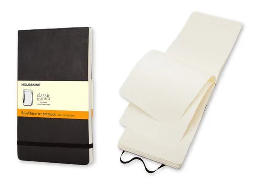 Moleskine Reporter Notebook, Large, Plain, Black, Hard Cover (5 X 8.25) gallery