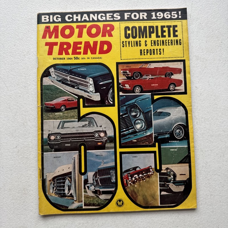 Vintage Motor Trend Magazine October 1964 Volume 16 No. 10