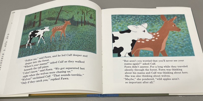 Oats and Wild Apples by Frank Asch Hardcover Dust Jacket First Edition Calf Fawn gallery