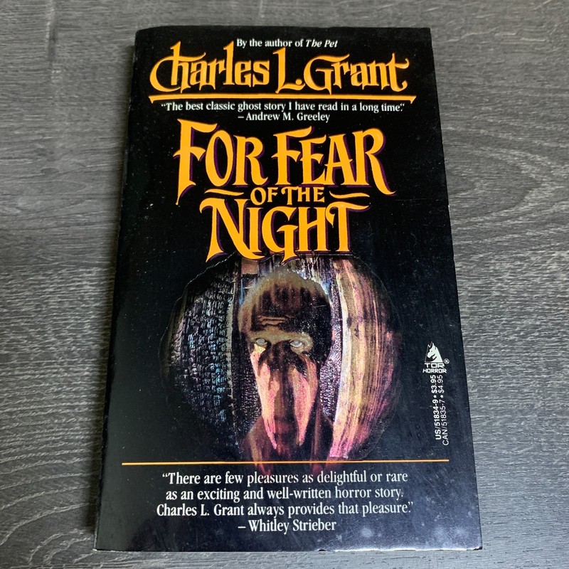 For Fear of the Night Charles L. Grant 1988 Vintage TOR Paperback Gothic Horror