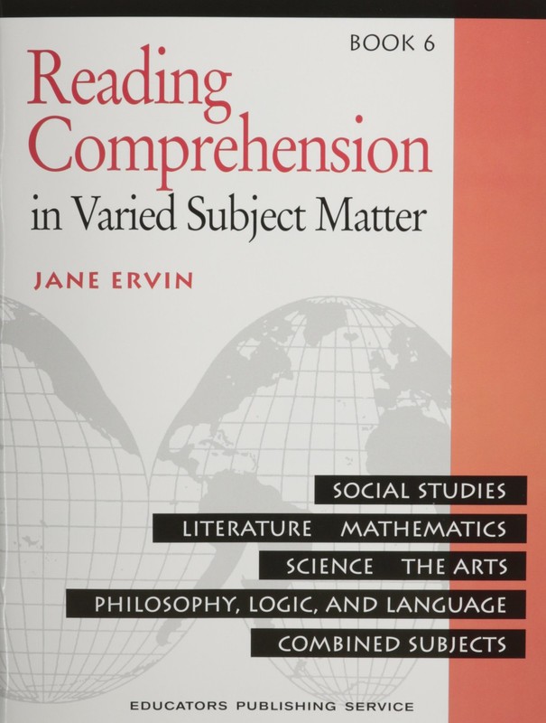 Reading Comprehension Book 6: In Varied Subject Matter by Jane Ervin