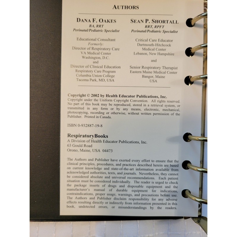 Lot of 4 Oakes Respiratory Care Pocket Guides Ventilator Hemodynamic Monitoring gallery