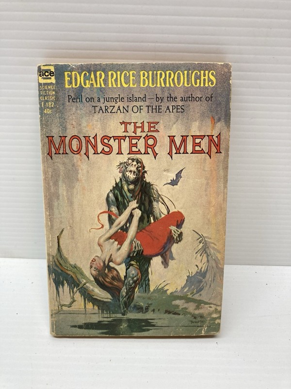 THE MONSTER MEN EDGAR RICE BURROUGHS ACE 1960S PAPERBACK FRANK FRAZETTA COVER