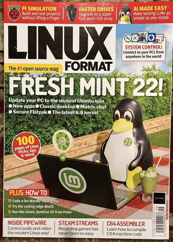 Linux Format Magazine UK Magazine Issue 319 September 2024 Fresh Mint 22