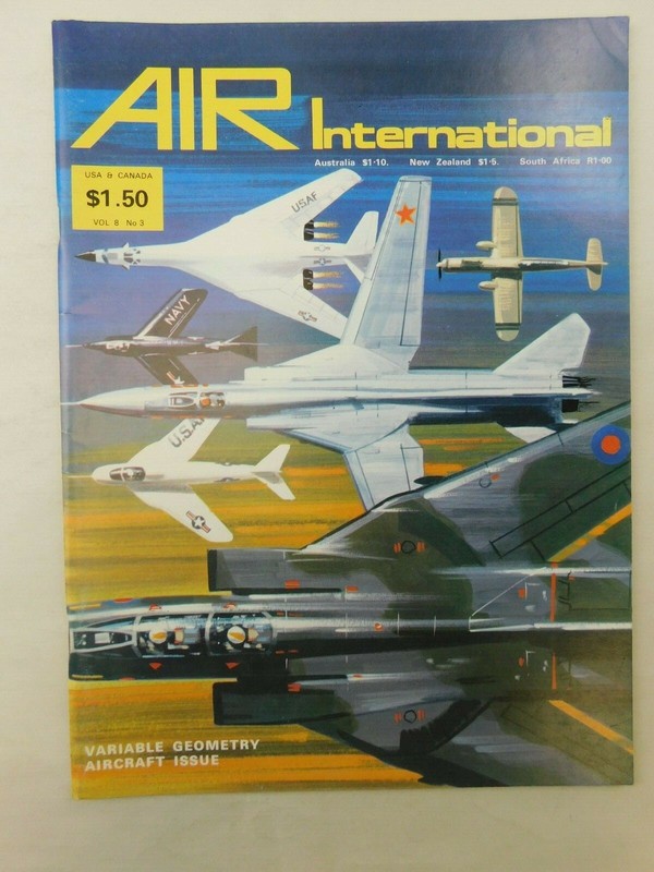 AIR International Military Aircraft Plane Vol. 8 No. 3 MAR 1975 Vintage Magazine