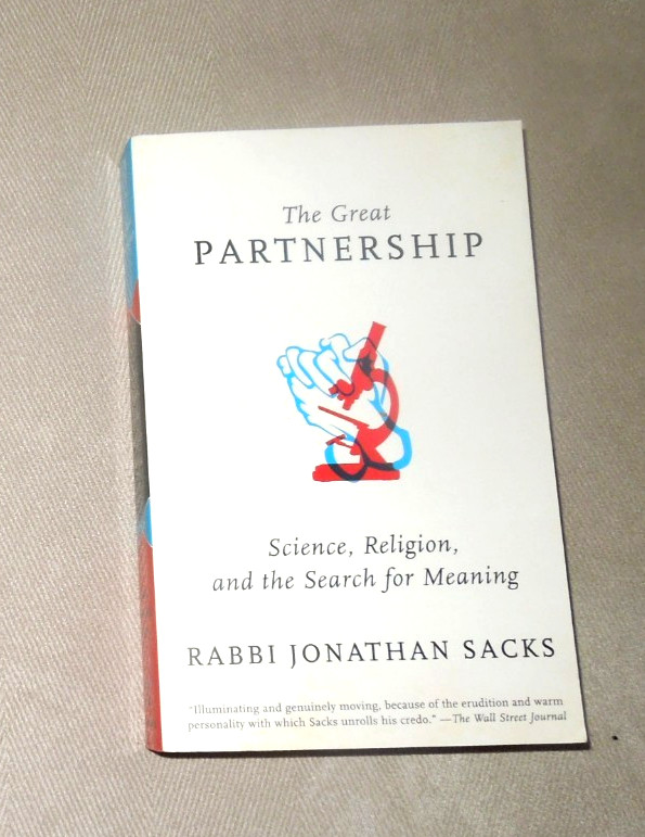 NEW – THE GREAT PARTNERSHIP SCIENCE RELIGION AND SEARCH FOR MEANING RABBI SACKS